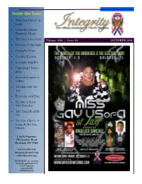 Inside This Issue This Inside               Integrity - October 2014 Page 2
