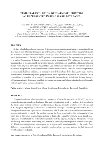 Temporal Evolution of S2 Atmospheric Tide As Represented in Reanalysis Databases