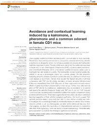 Avoidance and Contextual Learning Induced by a Kairomone, a Pheromone and a Common Odorant in Female CD1 Mice