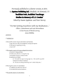 Dhamma Reflections – I Am Not Getting Anywhere with My Meditation