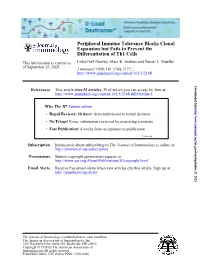 Differentiation of Th1 Cells Expansion but Fails to Prevent the Peripheral