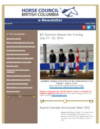 E-Newsletter Issue 60 June 2014