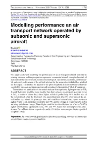 Modelling Performance an Air Transport Network Operated by Subsonic and Supersonic Aircraft