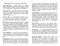 Notable Signers of the Declaration of Independence John Witherspoon