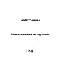 Note to Users