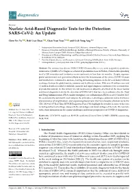 Nucleic Acid-Based Diagnostic Tests for the Detection SARS-Cov-2: an Update