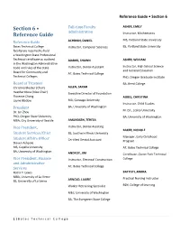 Section 6 • Reference Guide