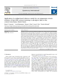Application of a Midge-Based Inference Model for Air Temperature