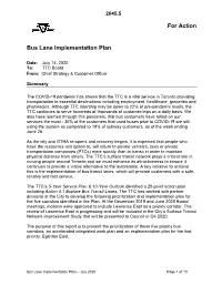 Bus Lane Implementation Plan