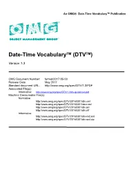 Date-Time Vocabulary, V1.3