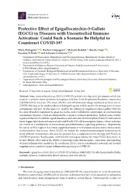 EGCG) in Diseases with Uncontrolled Immune Activation: Could Such a Scenario Be Helpful to Counteract COVID-19?