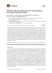 Oxidative Bio-Desulfurization by Nanostructured Peroxidase Mediator System