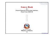 Source Book for Projects Financed with Foreign Assistance Fiscal Year 2021-22