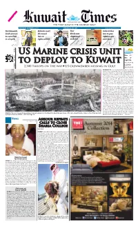 US Marine Crisis Unit to Deploy to Kuwait