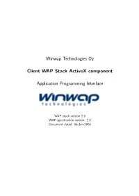 Client WAP Stack Activex Component