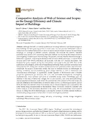 Comparative Analysis of Web of Science and Scopus on the Energy Efficiency and Climate Impact of Buildings