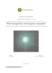 Electromagnetism and Magnetic Monopoles