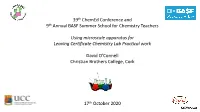 Microscale Chemistry Involves Doing Experiments on a Small Scale