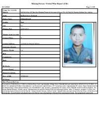 Missing Person - Period Wise Report (CIS) 06/10/2020 Page 1 of 50