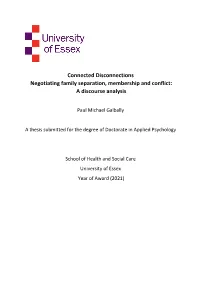 Negotiating Family Separation, Membership and Conflict: a Discourse Analysis