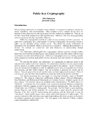 Public Key Cryptography