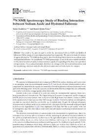 14N NMR Spectroscopy Study of Binding Interaction Between Sodium Azide and Hydrated Fullerene