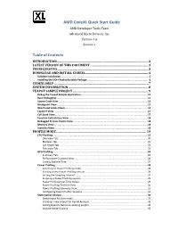 AMD Codexl Quick Start Guide AMD Developer Tools Team Advanced Micro Devices, Inc