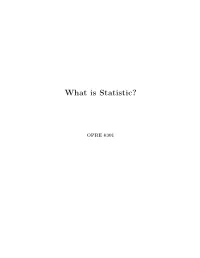 What Is Statistic?