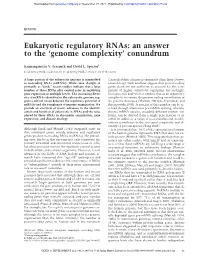 Genome Complexity’ Conundrum