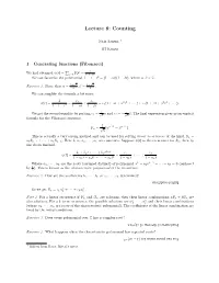 Lecture 8: Counting