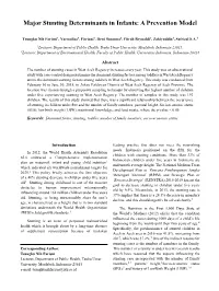 Major Stunting Determinants in Infants: a Prevention Model