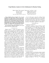 Using Mutation Analysis to Evolve Subdomains for Random Testing