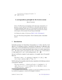 A Correspondence Principle for the Gowers Norms 1 Introduction