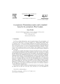 A Symplectic Désarménien Matrix and a Standard Basis for the Symplectic Weyl Module
