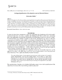 Axiological Justification of the Objective Norm by Heinrich Rickert