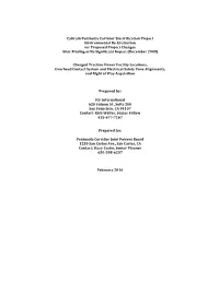 Caltrain Peninsula Corridor Electrification Project Environmental Re‐Evaluation for Proposed Project Changes After Finding of No Significant Impact (December 2009)