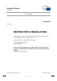 En En Motion for a Resolution