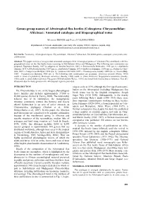 Genus-Group Names of Afrotropical Flea Beetles (Coleoptera: Chrysomelidae: Alticinae): Annotated Catalogue and Biogeographical Notes