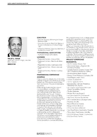 PHILIP A. VIVIAN AAIA, Msc (Urban Design) Columbia B