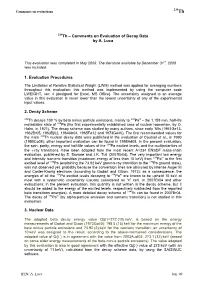234Th – Comments on Evaluation of Decay Data by A. Luca 1