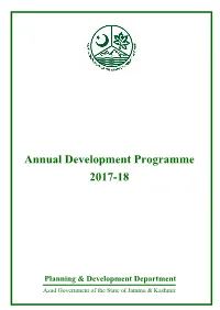 Annual Development Programme 2017-18 Table of Contents S