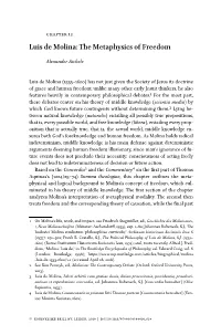 Luis De Molina: the Metaphysics of Freedom