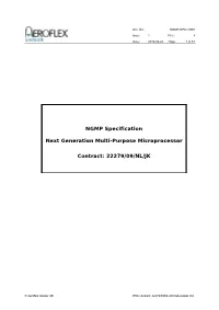 Preliminary NGMP Specification