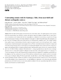 Contrasting Seismic Risk for Santiago, Chile, from Near-Field And