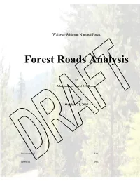 Forest Roads Analysis