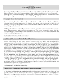MINUTES SHARON BOARD of SELECTMEN June 19, 2018