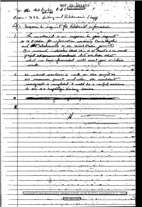 Notes and Draft of Historical Record of Boris Hagelin