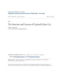 The Structure and Genesis of Copland's &lt;I&gt;Quiet City&lt;/I&gt;