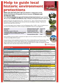 Help to Guide Local Historic Environment Protections
