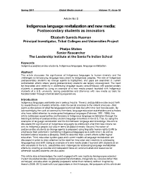 Indigenous Language Revitalization and New Media: Postsecondary Students As Innovators